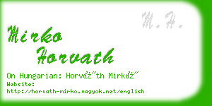 mirko horvath business card